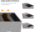 Vinyl Record Storage Box Set of 2, Grey Case with Lid Holds up to 160 Albums, CD Crate Organizer for 7"/45 RPM LPs