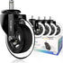 Office Chair Caster Wheels (Set of 5) - Heavy Duty & Safe for All Floors, Rollerblade Style