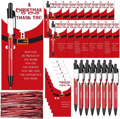 Sayglossy 48 Sets Christmas Employee Appreciation Gifts Bulk, Santa Claus Sublimation Pens with