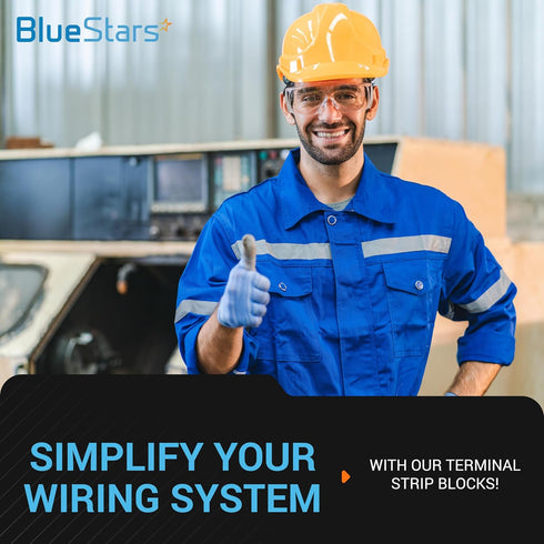 BlueStars 6 Packs Terminal Strip Blocks, 4/5/6 Positions 600V 15A with Cover for Home Electrical Project