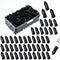 1000 Pieces Syringe Tip Caps, Black Dispensing Needle Tip Caps with Storage Box for Luer Lock Syringes