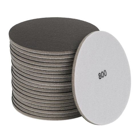 Uerglass 6 Inch Wet Dry Non-Clogging Sanding Pads with Aluminum Oxide, Hook and