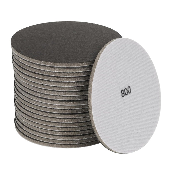 Uerglass 6 Inch Wet Dry Non-Clogging Sanding Pads with Aluminum Oxide, Hook and