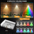 7Colors IP65 (2Pack) Solar Fence Lights,Warm White & Cool White & RGB Color Changing Mode Waterproof Solar Lights