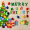 Christmas Bulletin Board Set, Merry and Bright Cutouts for Winter Holiday Classroom Wall Decorations