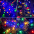 OZS 2PK 80LED 50FT 8 Flower Solar String Lights Outdoor Waterproof, Cherry Blossoms Multicolor Lights with Lighting