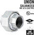 PIPE DÉCOR 3/4 in. Authentic Galvanized Malleable Iron Union 4 Pack for DIY Pipe Furniture