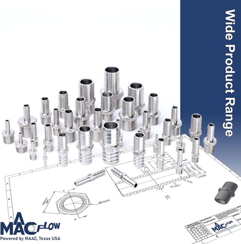 1" Hose ID Barb Fitting Splicer Repair Kit, Stainless Steel (Barb OD 1.02") (Pack of 1) for Plumbing Needs