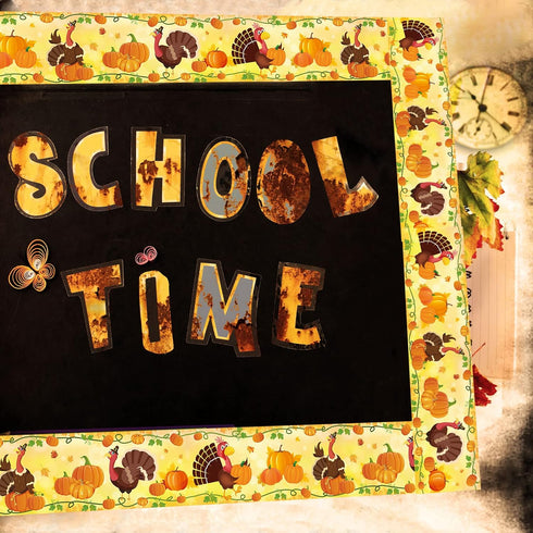 Thanksgiving Turkey Bulletin Board Border - Fall Pumpkin Borders for Classroom Decoration (36Ft)