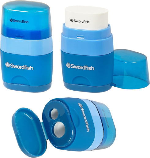 Swordfish "Twin Combo" Pencil Sharpener and Eraser