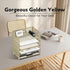 Supeasy 5 Trays Paper Organizer, Mesh Desk File Organizer with Handle for Office, Home, or School (Gold Yellow)