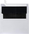 LUXPaper A7 Foil Lined Invitation Envelopes | 80lb. Text | Silver w/Black LUX Lining | 50 Qty