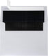 LUXPaper A7 Foil Lined Invitation Envelopes | 80lb. Text | Silver w/Black LUX Lining | 50 Qty