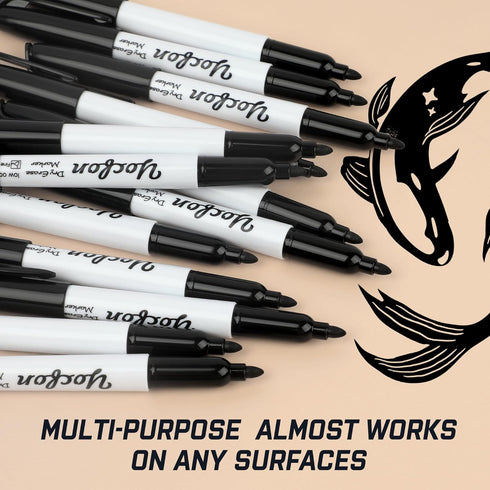 Dry Erase Markers, 148 Pack Bulk Black Fine Tip Markers for School, Office, Home Use