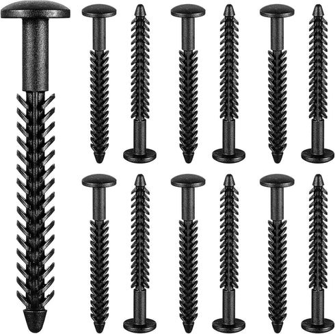 MorningRo 12 Pack Vinyl Shutter Fasteners Plastic Shutter Screws Window Shutters Exterior Spike