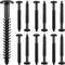MorningRo 12 Pack Vinyl Shutter Fasteners Plastic Shutter Screws Window Shutters Exterior Spike