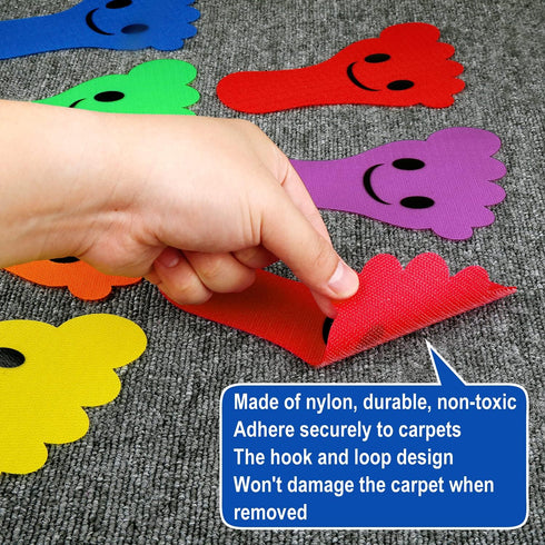 IKAYAS 48 Pcs Carpet Circles - Carpet Spot Markers for Classroom, 6 Colors Carpet Marker Spots