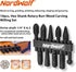 10-Piece Rotary Burr Wood Carving Rasp Files Set, 1/4" Hex Shank for Wood & Rubber Deburring and Shaping
