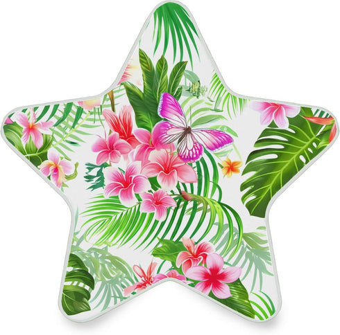 Burbuja Tropical Flowers LED Night Light Plug into Wall 0.2W Star-Shaped Nightlight Dusk