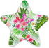 Burbuja Tropical Flowers LED Night Light Plug into Wall 0.2W Star-Shaped Nightlight Dusk