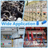 200 Pcs Insulated Fork Spade U-Type Wire Connectors, 16-14 AWG M4 Electrical Crimp Terminals