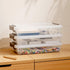 Citylife 3 PCS Clear Plastic Storage Bins with Latching Lids, Stackable Containers for Organizing A4 Paper, Photo,