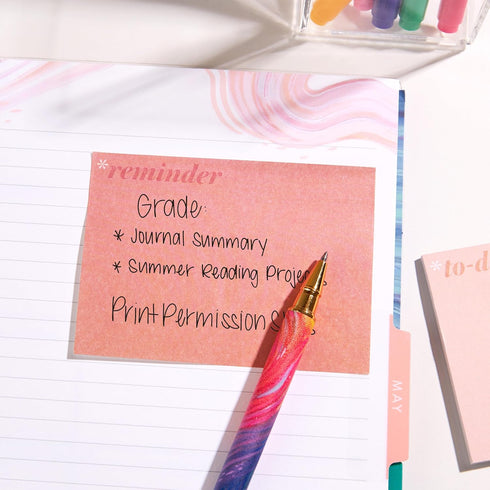 Erin Condren Planning Sticky Notes 8-Pack, Colorful Sticky Notes Set with Functional Headers, Office Supplies