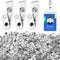 Seajan 600 Pcs Metal Badge Clips Bulk, Double Hole Name Tag Clips with Clear PVC Straps for ID Cards Holders