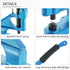 Hand Press Grommet Machine, Heavy Duty Eyelet Grommet Machine Punch Tool Kit with 3 Dies and 1500 Pcs Silver Grommets