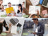EMSHOI Dotted Journal Notebook, 320 Pages A5 Hardcover Leather Journal for Writing, 5.75" x 8.38" (Yellow)