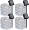 QITONG 4 Pack Solar Fairy Lights, Each 33ft 100 LED White Christmas