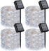 QITONG 4 Pack Solar Fairy Lights, Each 33ft 100 LED White Christmas