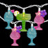 Set 7.25' 10ct Northlight Cocktail Glasses Patio Light - Multi-Color - White Wire