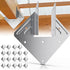 20 Pack Hurricane Tie, 18-Gauge Strong Galvanized Joist Hangers, Rafter Tie Brackets for Roofing Trusses and Timber
