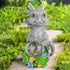 Solar Garden Outdoor Statues Dragon Holding Magic Orb with Solar LED Lights - Lawn Decor Outdoor Statue for Patio