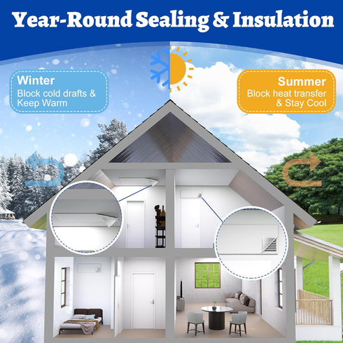 39" 55" 3-Layer Insulation Cover for Attic Stairs, Ceiling Vent & Attic Fan, x Heat Insulation Sheet Cover, Attic