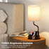 Set 2 3 Bedside Table Lamps for Bedroom of - Beige Nightstand Lamp with AC Outlet Charging Port and USB A C, Color