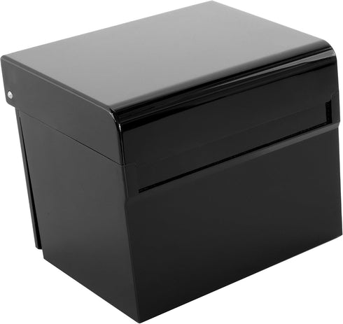 Osco 100 5" 3", 127 76 mm Black Hi-Gloss Plastic Index Box, Small, A to Z Divider Tabs, Lined Note Cards, x Ruled