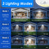 2 Pack 368 3 LED Solar Motion Sensor Lights Outdoor, Solar Fence Lights with Lighting Modes, Solar Powered Security