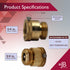 3/4 Inch Vacuum Breaker Solid Brass Hose Bib Backflow Preventer for Garden Spigot RV
