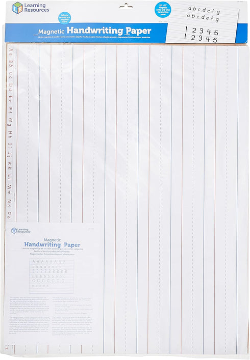 Learning Resources Magnetic Handwriting Paper, Small Sizes, Classroom Supplies, Dry Erase Writing Board