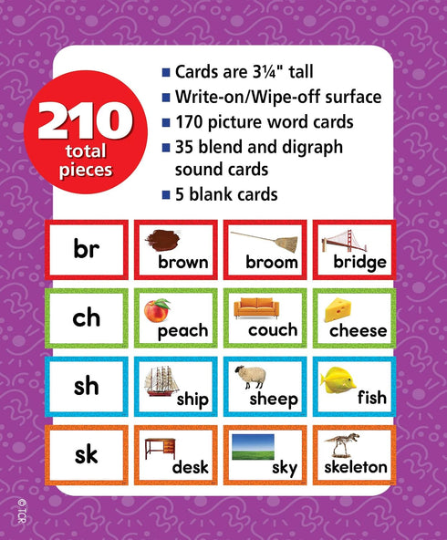 Teacher Created Resources Consonant Blends & Digraphs Pocket Chart Cards