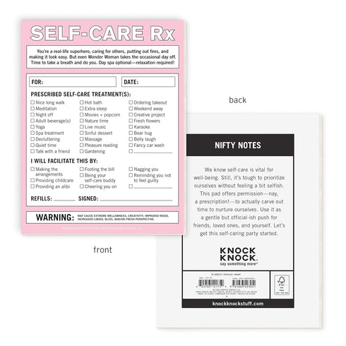 Knock Knock Self-Care RX Nifty Note