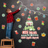 Whaline 105Pcs Christmas Bulletin Board Decoration Kit with Xmas Tree Snowflake Paper Cutouts and Border Stickers