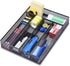 WuGeShop Office Desk Drawer Organizer, 5 Compartments Mesh Tray for Storage of Art Supplies, Stationery, Black
