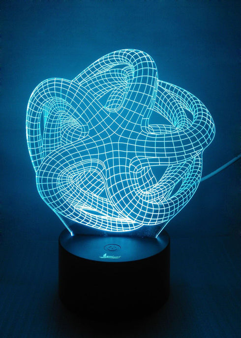 Alien Creatures 3D Night Light, LED Illusion Lamp with 7 Color Changing Lights, Home Decor and Best Gift