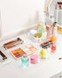 55Pcs Set, 4size Clear Plastic Drawer Organizers makeup drawer organizer trays