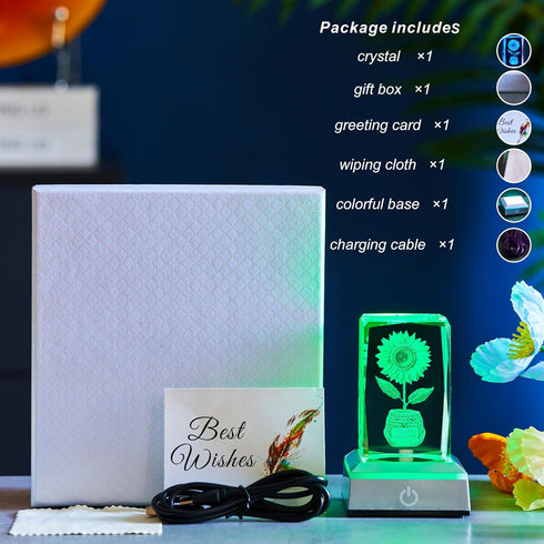 Inspiring gifts suitable for women, Sunflowers Flower Night Lamp,Rechargeable Cordless Touch Table Lamp,Festival