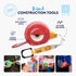 Famm 8ft 3+ Handy Red Bird Tape Measure for Kids STEM Educational Tool with Level, Protractor, Retractable Design - DIY