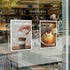 8.5 11, (4 Pack) NIUBEE Acrylic Window Sign Holder with Suction Cups X Clear Acrylic Frames Glass Door Mount